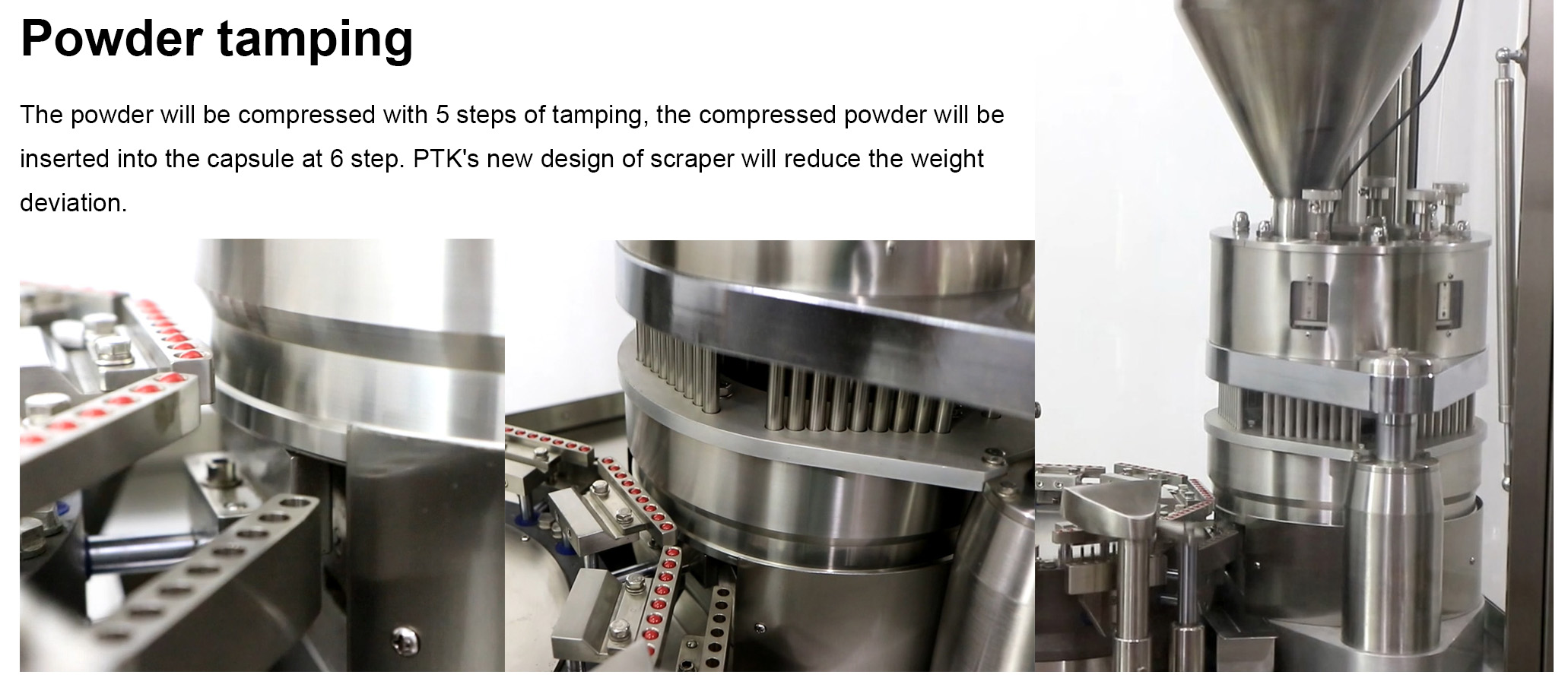 كبسولة ملء آلة مسحوق تدك