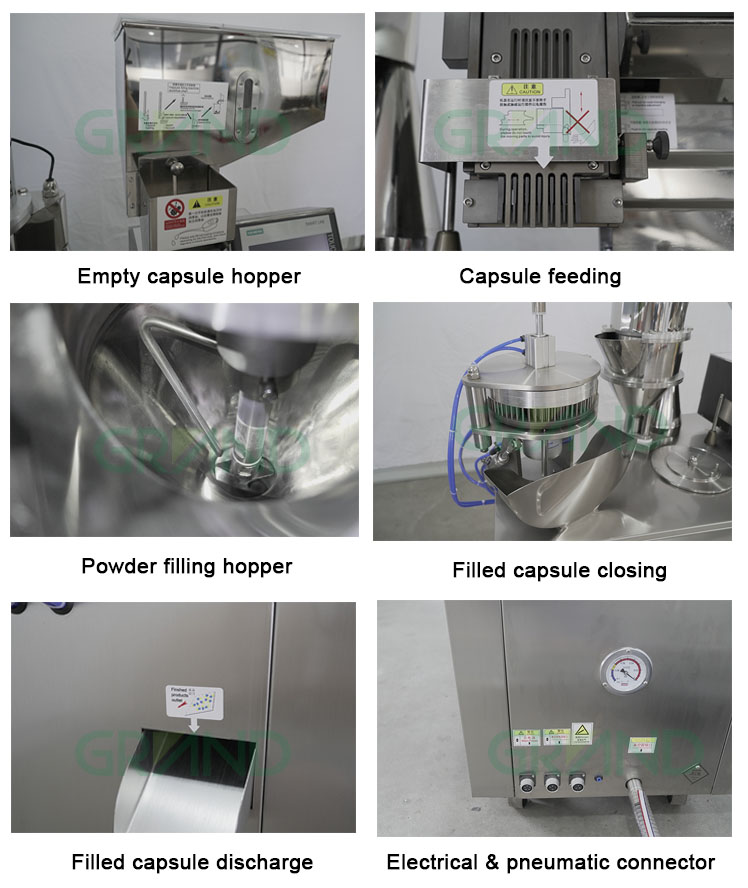 ماكينة ملء الكبسولة الأوتوماتيكية محطة العمل الرئيسية 02