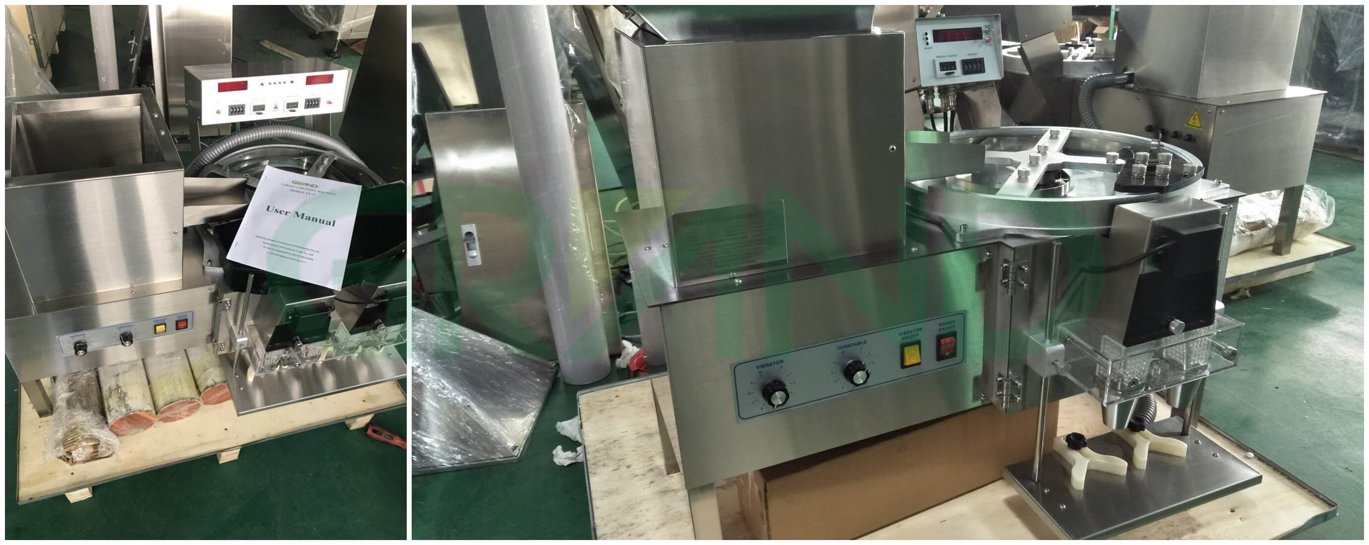 آلة عد الكبسولة والكمبيوتر اللوحي