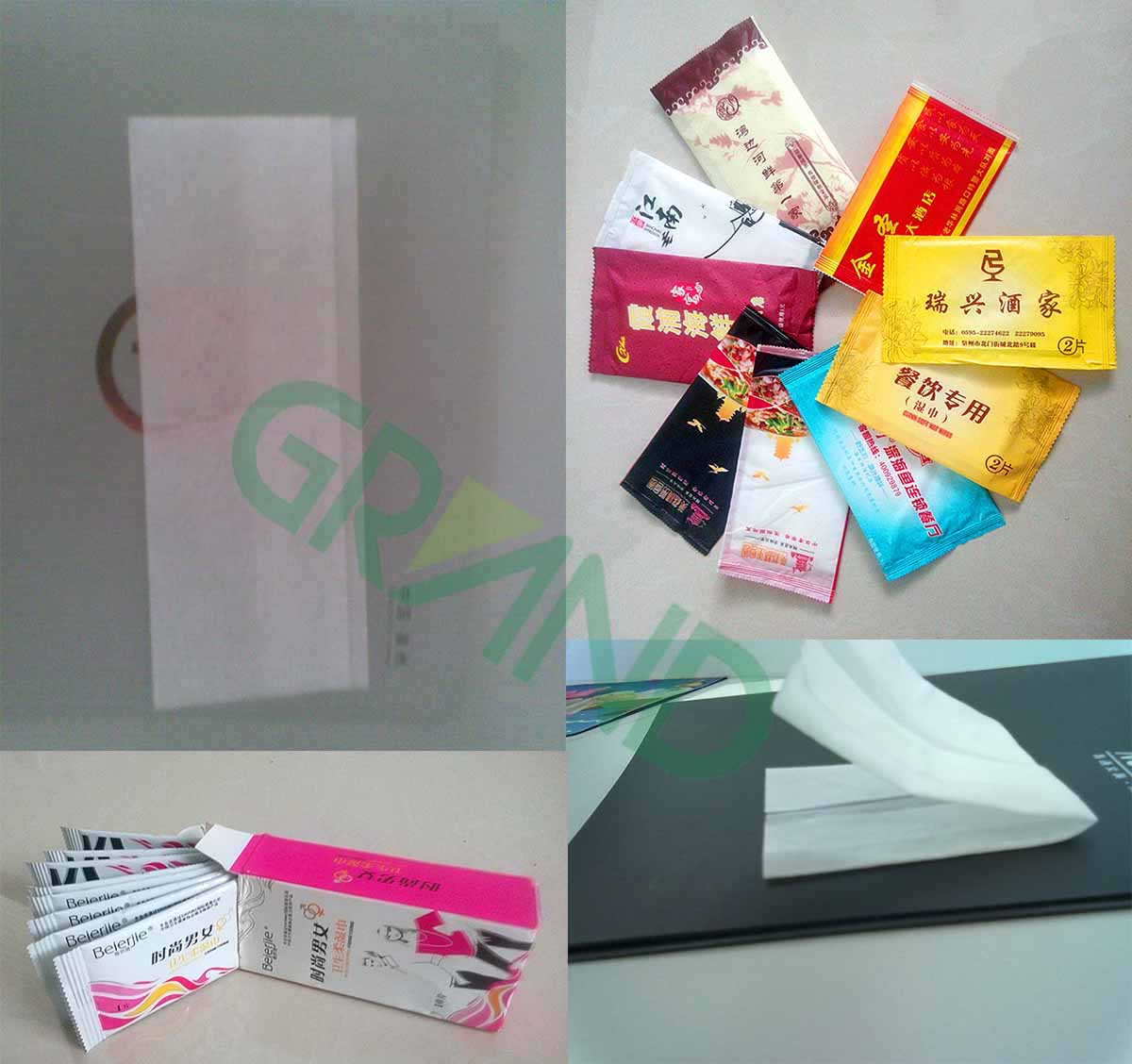 عينة آلة تعبئة الأنسجة المبللة التلقائية قطعة واحدة