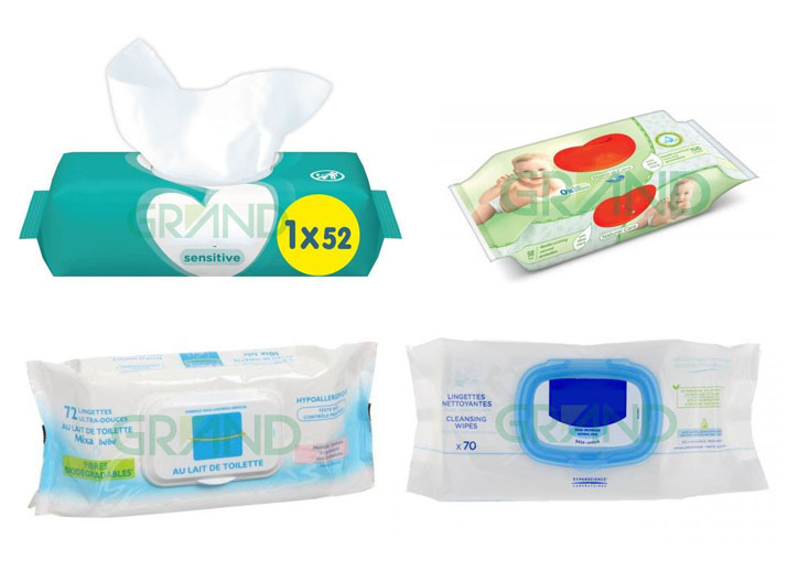 مناديل رطبة قابلة للطي وتغليف عينة