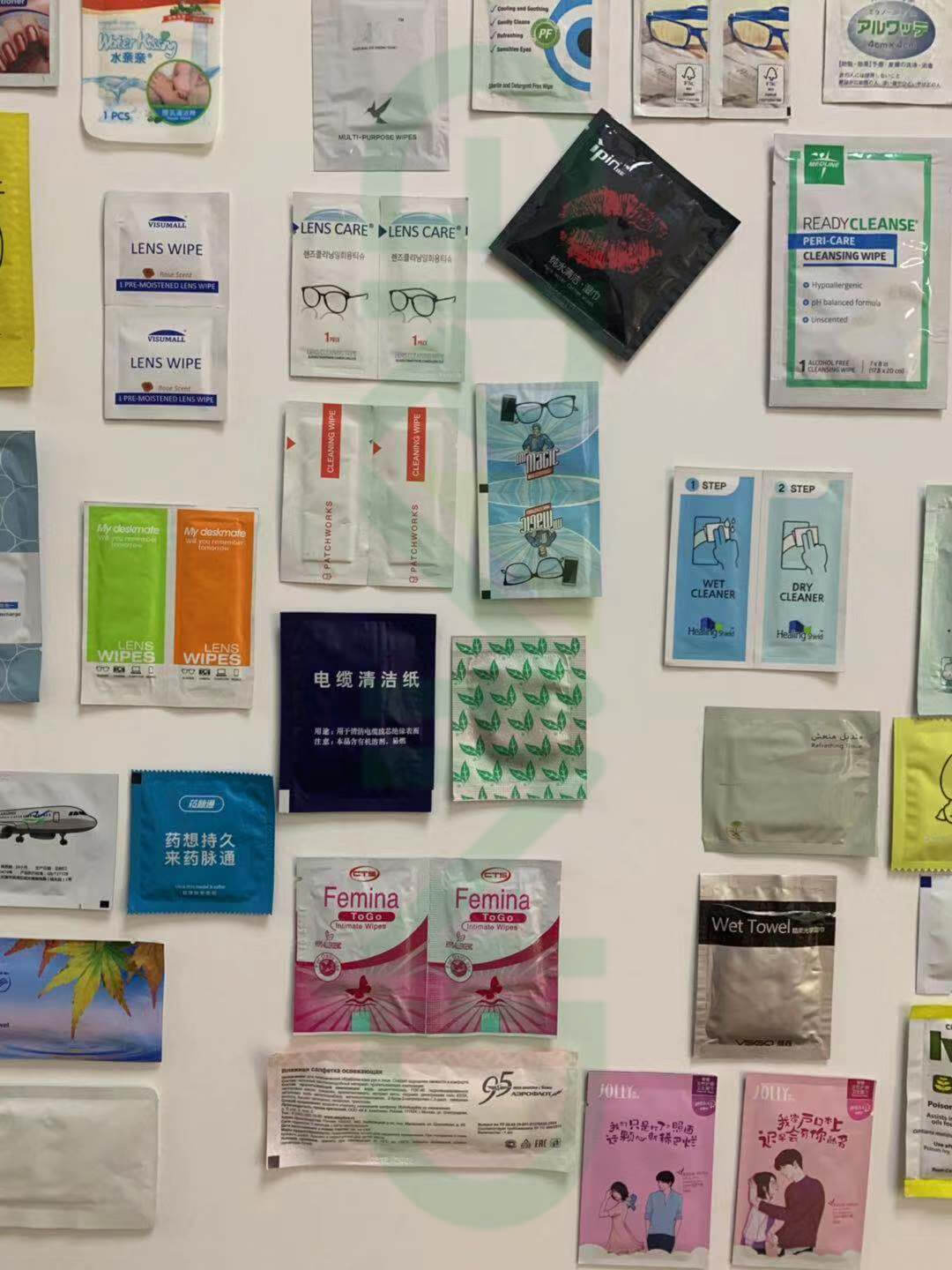 عينة آلة تعبئة أنسجة وسادة الكحول التلقائي