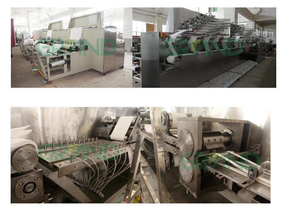 مناديل رطبة قابلة للطي وتفاصيل آلة التغليف